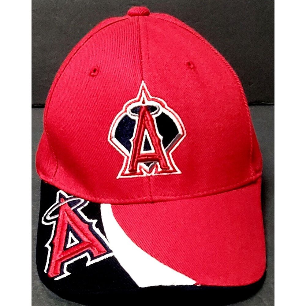 Anaheim Angels Los Angeles Baseball Hat Cap MLB Red/Black 3D Logo UNISX Twins En